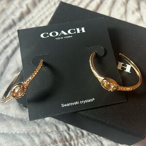 Coach Hoop Earrings With Swarovski Crystals